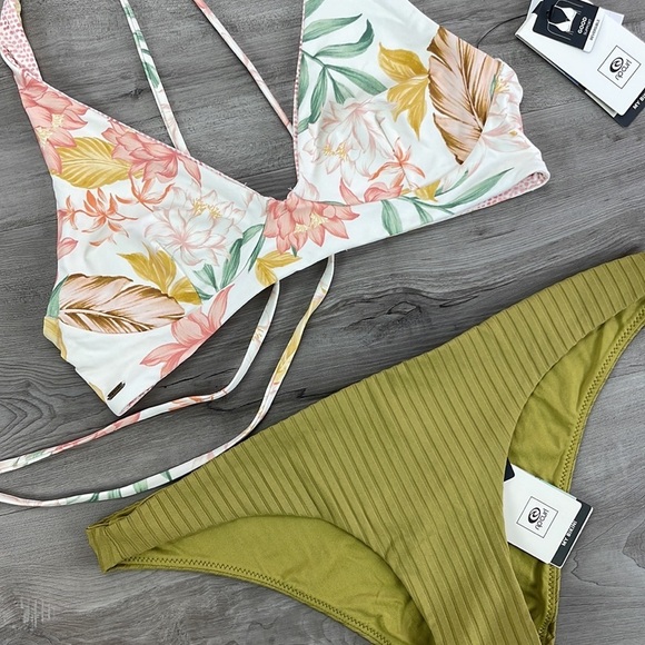 ☀️RIP CURL☀️ LA BONITA REVO CROP PREMIUM SURF CHEEKY PANT BIKINI SET - Picture 5 of 16